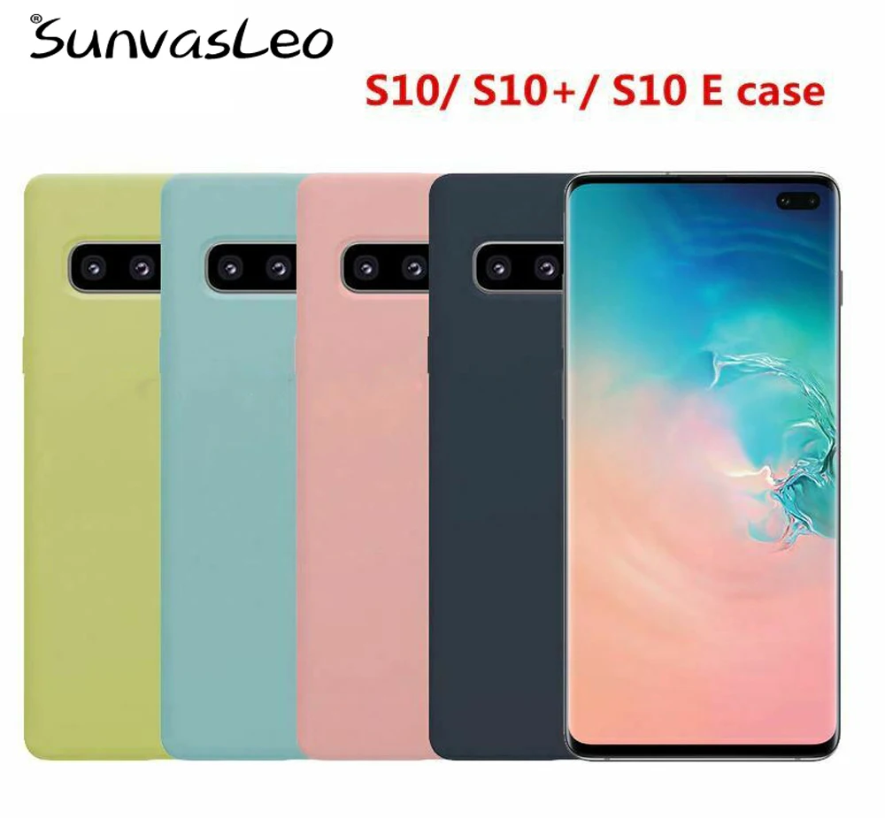 

For Samsung Galaxy S10e S10 S10+ Original Soft Silicone Case Mobile Phone Back Cover Protective Skin Shell With Packing