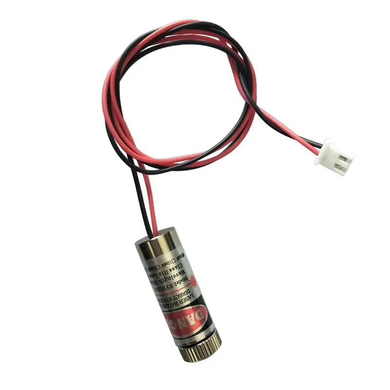 HE3D 5mW 650nm 레드 라인 레이저 모듈 포커스 조정 가능한 레이저 헤드 2 개 1 팩