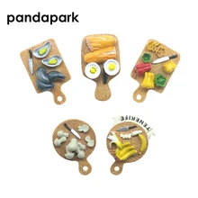 PANDAPARK 3D Смола Моделирование еда магнит на холодильник сувенир кухонный инструмент холодильник украшение размещение сообщения стикер банан хлеб