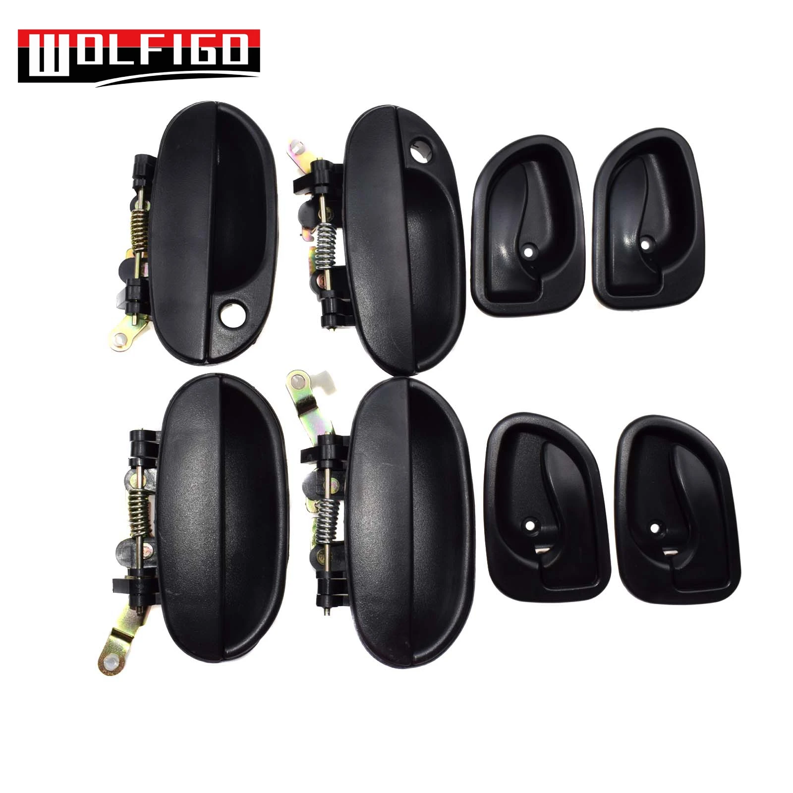 WOLFIGO новый черный снаружи и внутри набор ручек двери 8 для Hyundai Accent 1995 82660 22000 82650 83660