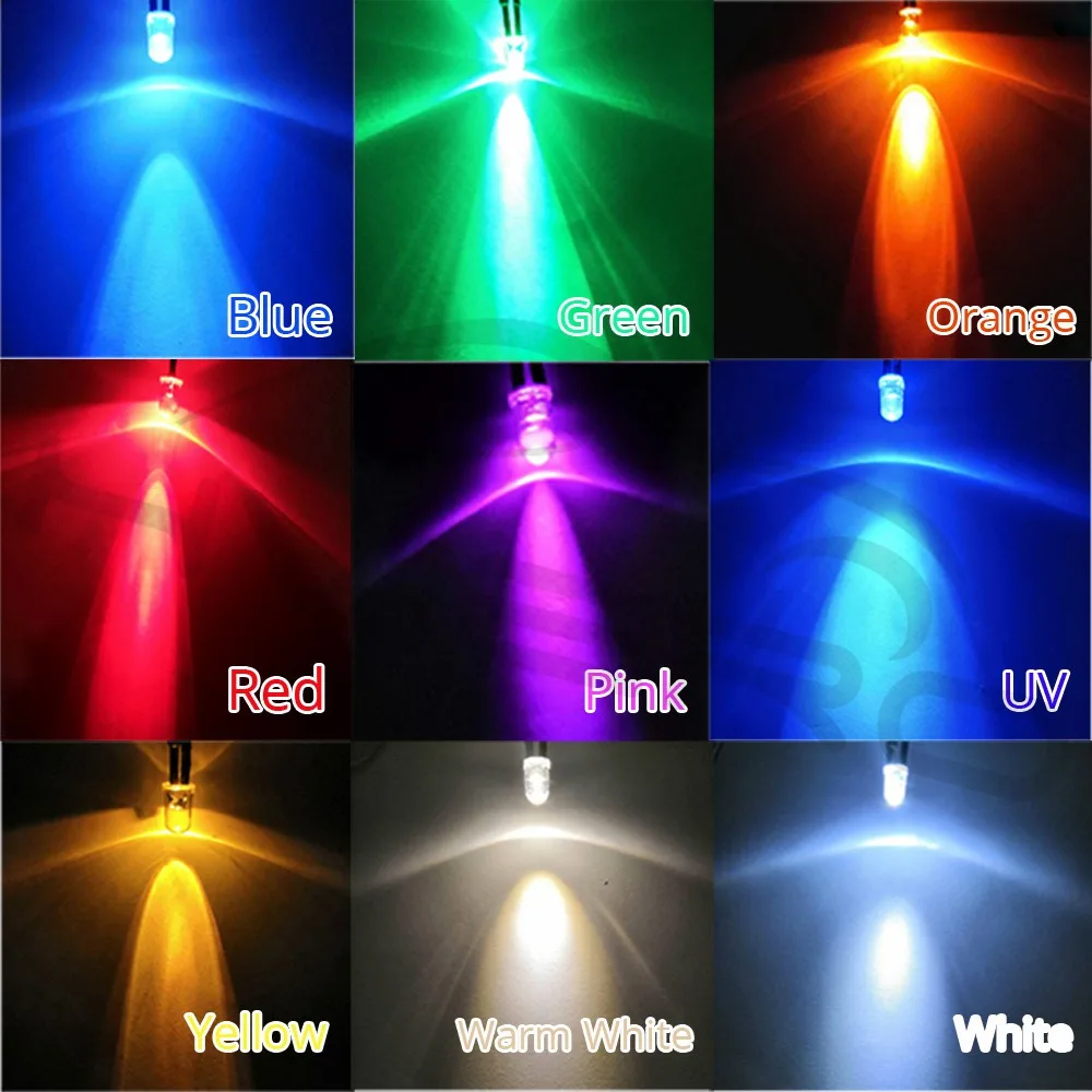 20x 3mm Purple LED Lamp Light Set 20cm Pre Wired 12V DC Free Shipping New