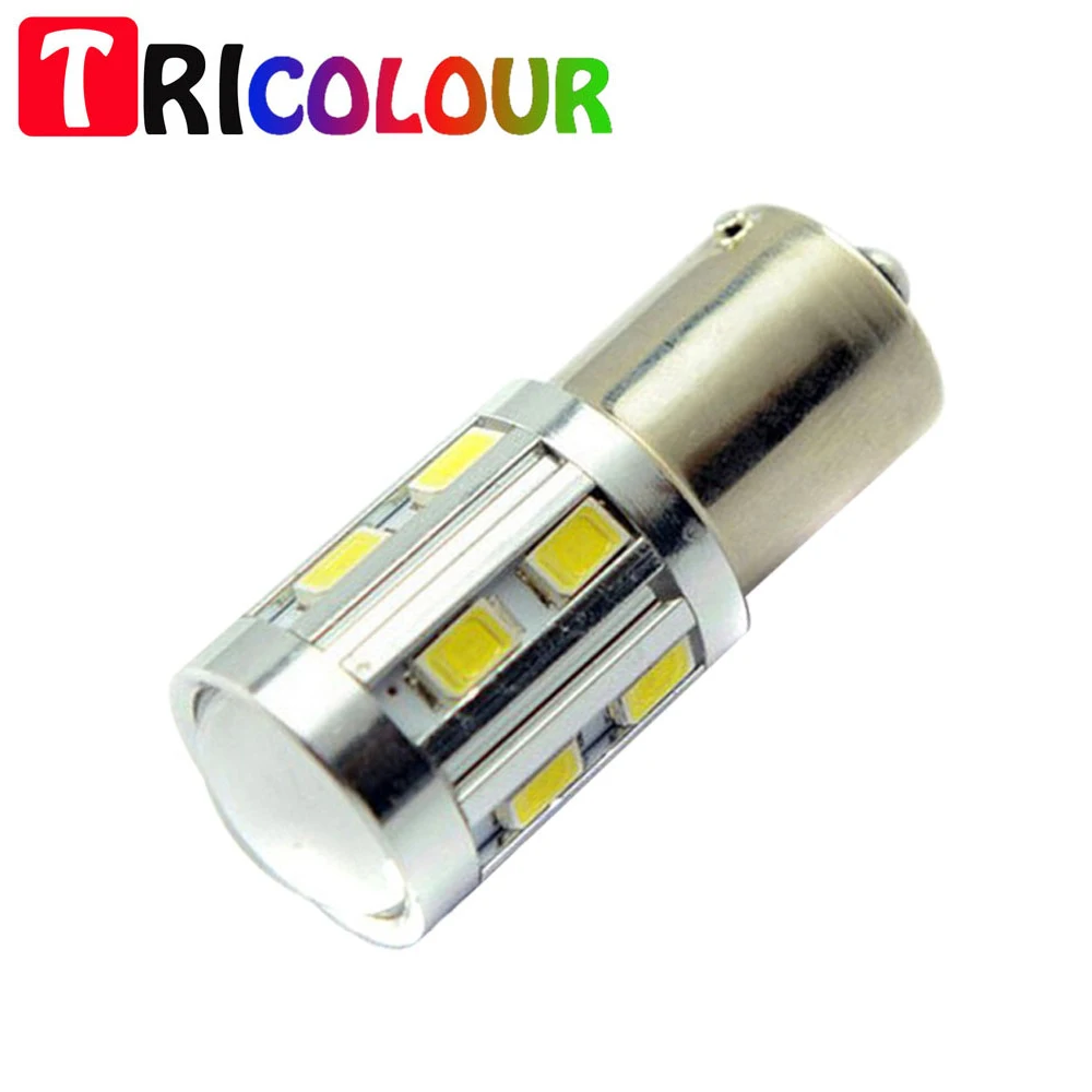 Триколор 100X1156 1157 5630 LED 12smd высокое Мощность 12 SMD LED с объективом 12 Вт авто LED стоп поджав Сигнальные лампы # tf23-2