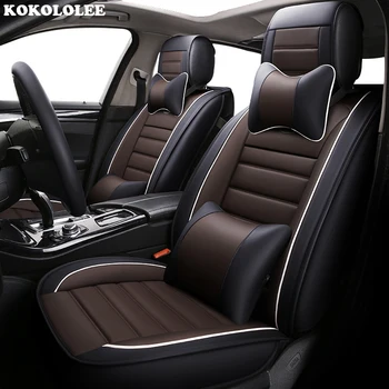 

KOKOLOLEE auto PU leather car seat cover for Hyundai solaris ix35 i30 ix25 Elantra accent tucson Sonata car seat cushion styling