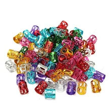 100 шт Украшение для волос удлинительные косы манжета отверстие дреды Dread бусины кольца клипсы Регулируемая трубка набор волос соединители