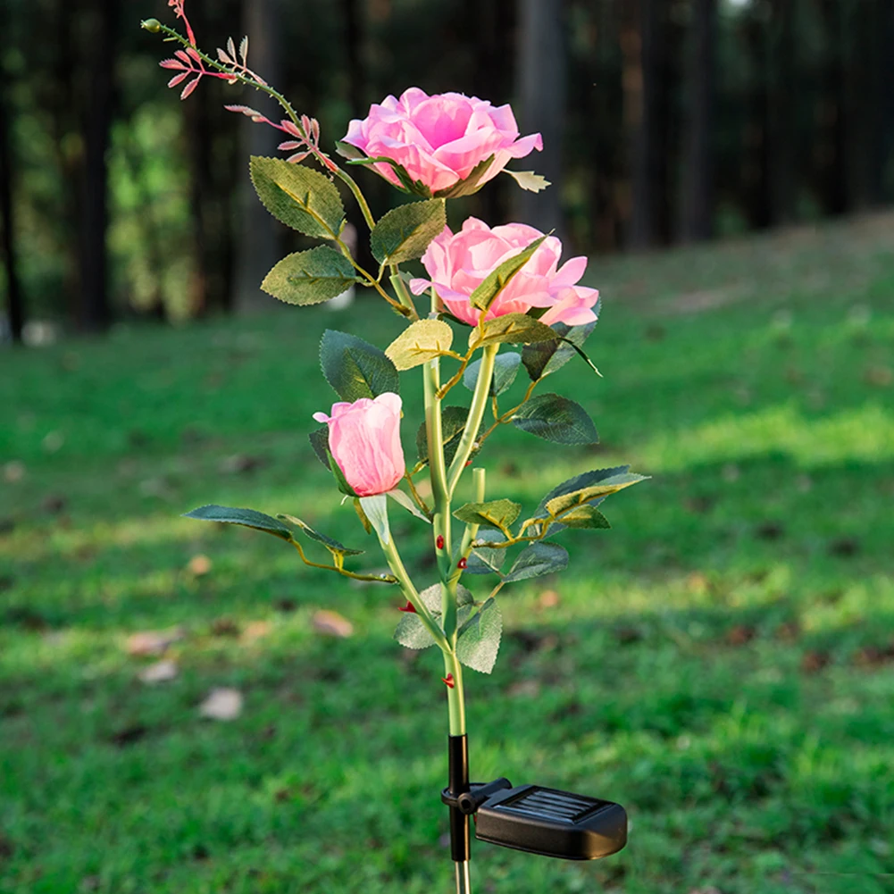 

Walkway Decorations Waterproof Garden Outdoor Patio Stake Illumination Solar Light Pathway Yard Flower Shape Rechargeable