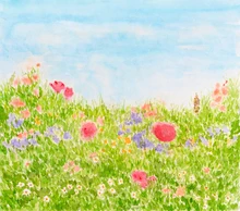 Digital personalizado Primavera verde photobackground flores natural scenic estúdio backdrops, fundo de vinil pano de fundo do bebê crianças