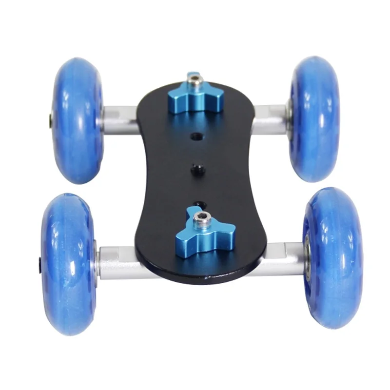 PULUZ YLG0105B Mini Scaled Camera Dolly Track Car Table Mobile Slider Video Track Rail Stabilizer for Canon/ Nikon / DSLR Camera