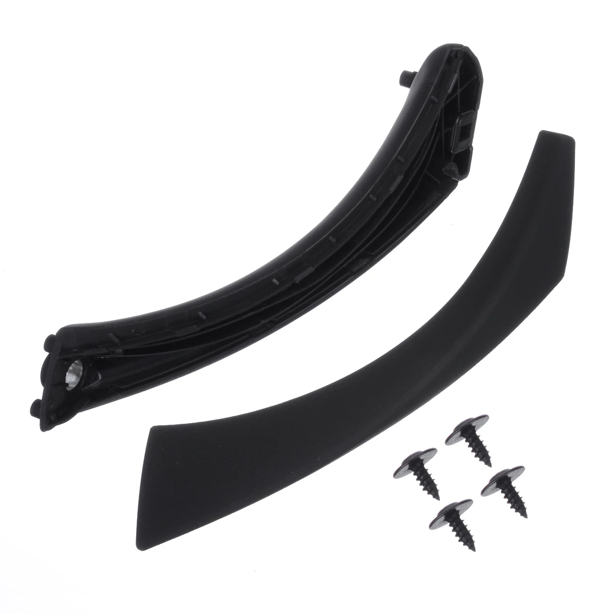 Treyues 1pc Right Inner Door Panel Handle Pull Trim Cover Black ABS For BMW E90 E91 316 318 320 325 330 335
