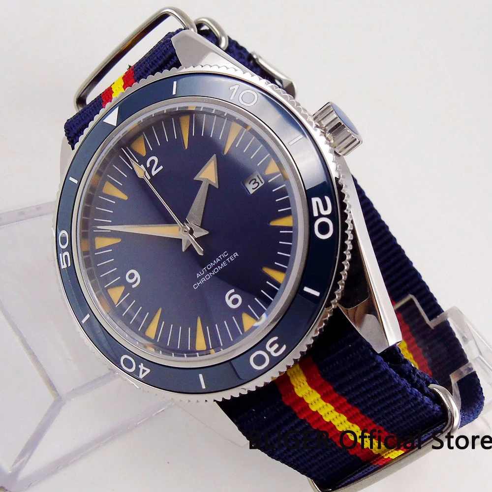 

41MM Sapphire Crystal Sterile Dial Men's Watch Ceramic Bezel Date Window Automatic Movement Wristwatch