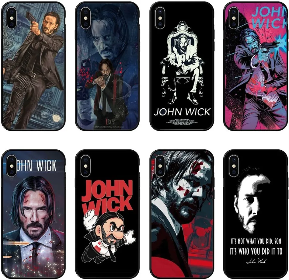 

John Wick Chapter 3 Parabellum Case For iPhone X XS MAX XR 5 5S SE 6 6SPlus 7 8Plus7 8 black Soft TPU Phone Case Cover