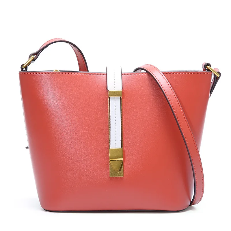 

Small Women's Bucket Bags Woman Handbags Genuine Leather Fashion Crossbody Bags For Women 2019 Female Shoulder Bag High Quality