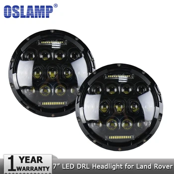

Oslamp 2pcs 7" 75W LED Headlight Bulbs Led Driving Light Hi-Lo Beam H4 H13 Headlights with Canbus for Land Rover Defender 90&110