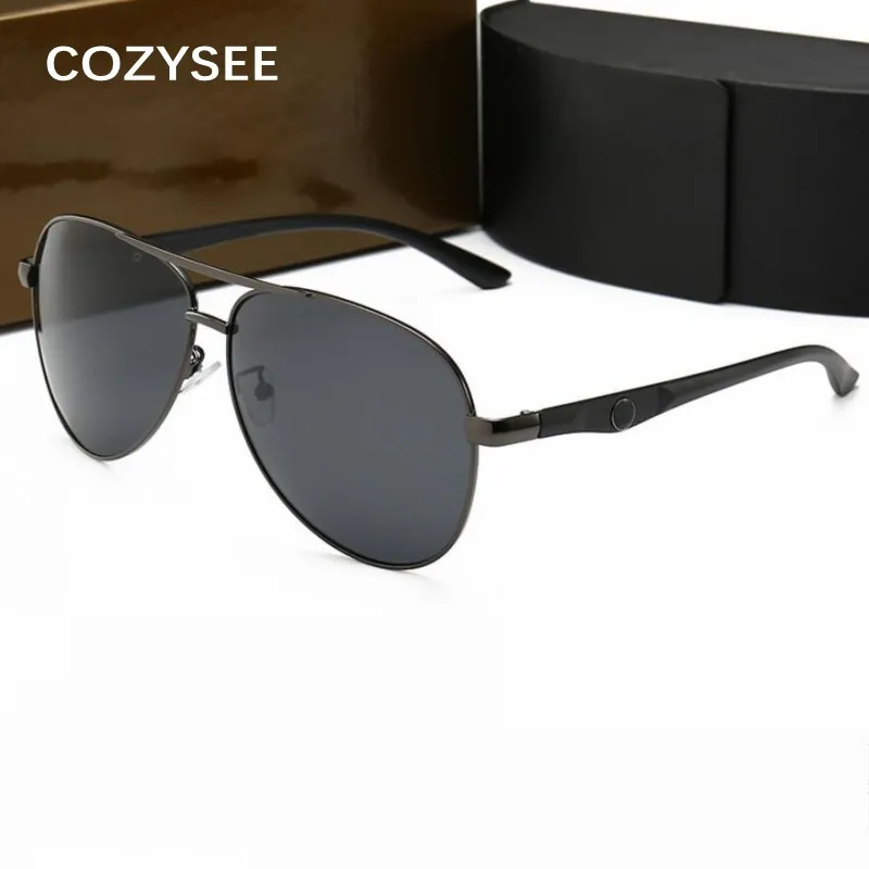

New Fashion Polarized Mens Sunglasses Famous Brand Designer Gradient Colors Coating Mirror Sun Glasses UV400 For Bm