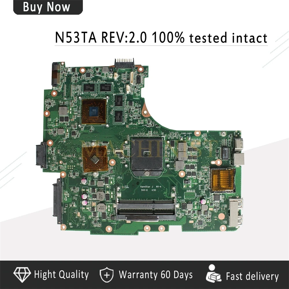 

For Dell inspiron N5110 Laptop Motherboard HM67 DDR3 GT525M 1GB CN-0J2WW8 0J2WW8 MAIN BOARD