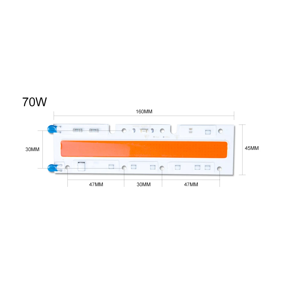 Полный спектр светодиодный Фито лампа 20 Вт 30 Вт 50 Вт 70 Вт 110 В 220 В Высокая мощность COB Чип светодиодный Диод растительный светильник фитолампа для растений Гидропоника - Испускаемый цвет: 70W
