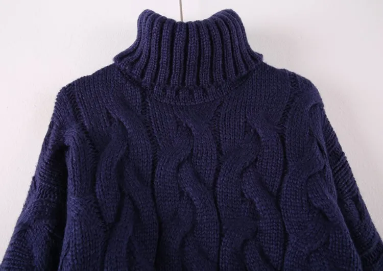 Женский свитер с высоким воротом, Осень-зима, пуловер, джемперы, Европейский Повседневный твист, теплые свитера, женский свитер большого размера