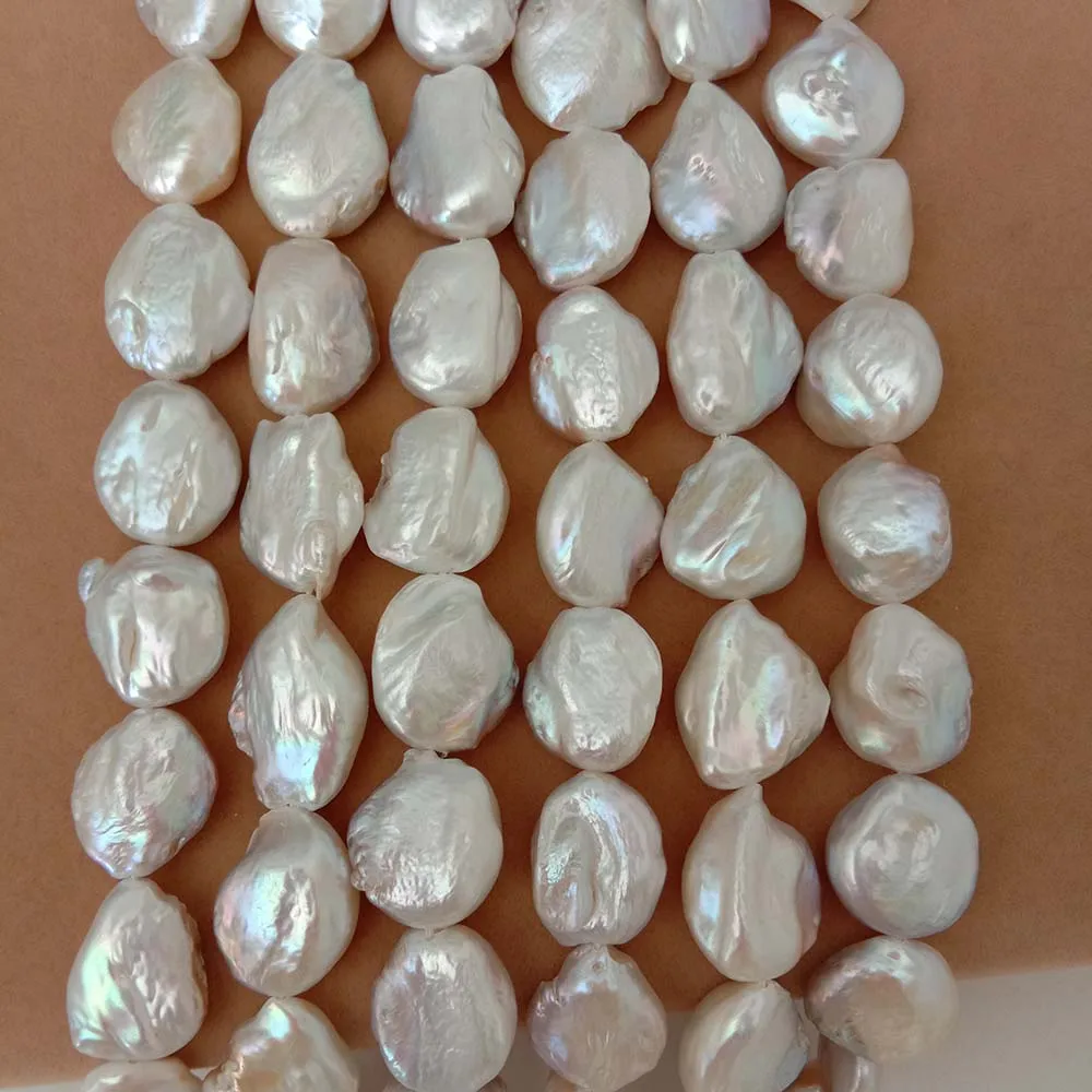 pearl beads, Nature freshwater loose pearl with baroque shape, BIG BAROQUE shape pearl,16-19 mm big keshi pearl