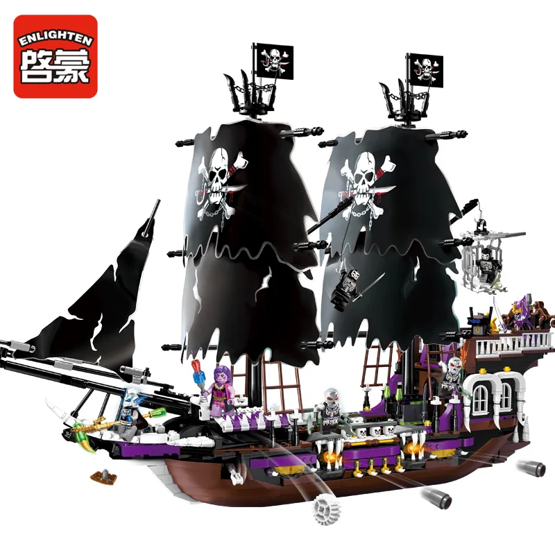 

E Model Compatible with E1313 1456pcs Pirates Models Building Kits Blocks Toys Hobby Hobbies For Boys Girls