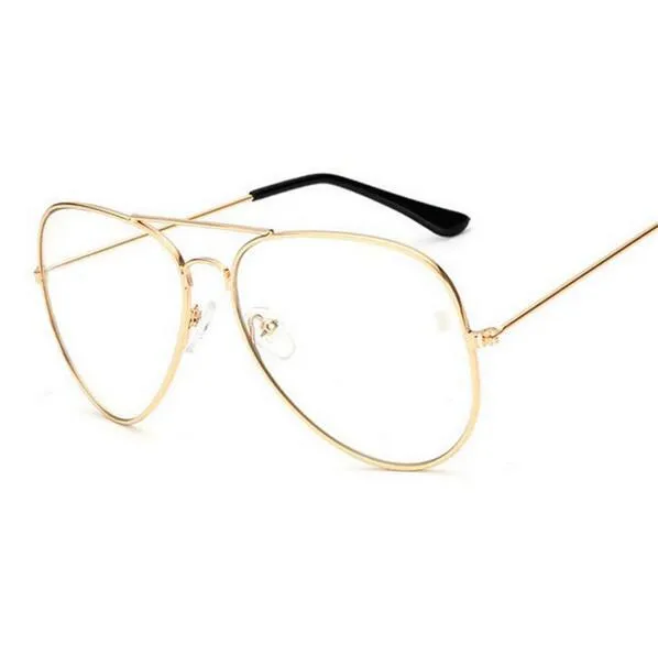 

Classic Eyeglasses Frame Women Men Brand Design Fashion Pilot Plain Mirror Vintage Myopic Glasses Unisex Oculos de grau