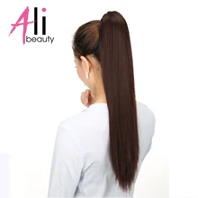 ALI BEAUTY, человеческие волосы, конские хвосты, Remy, европейские прямые волосы на заколках для наращивания, 80 г, 100 г, Завязывающиеся вокруг конского хвоста, парик