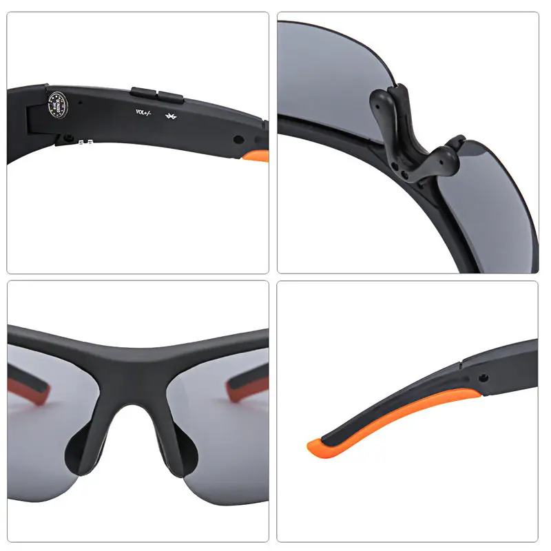 Stereo Headset Bluetooth Glasses Earphones Riding Sports Sunglasses Polarized Smart Wireless Music Headphones Noise Cancelling