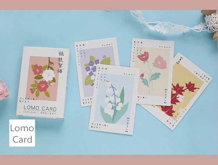 28 листов/набор цветов растения серии Lomo карты мини бумажная открытка/поздравительная открытка/подарок на день рождения