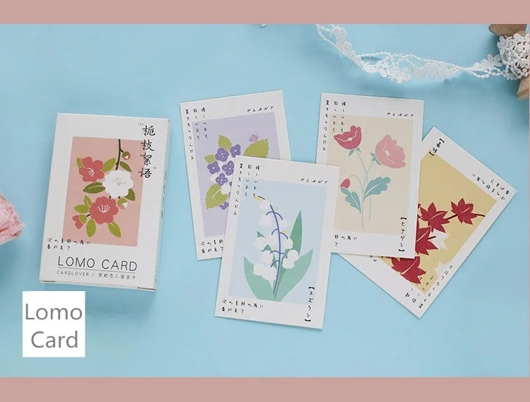 

28 Sheets/Set Flowers Plants Series Lomo Card Mini Paper Postcard/Greeting Card/Birthday Gift Card