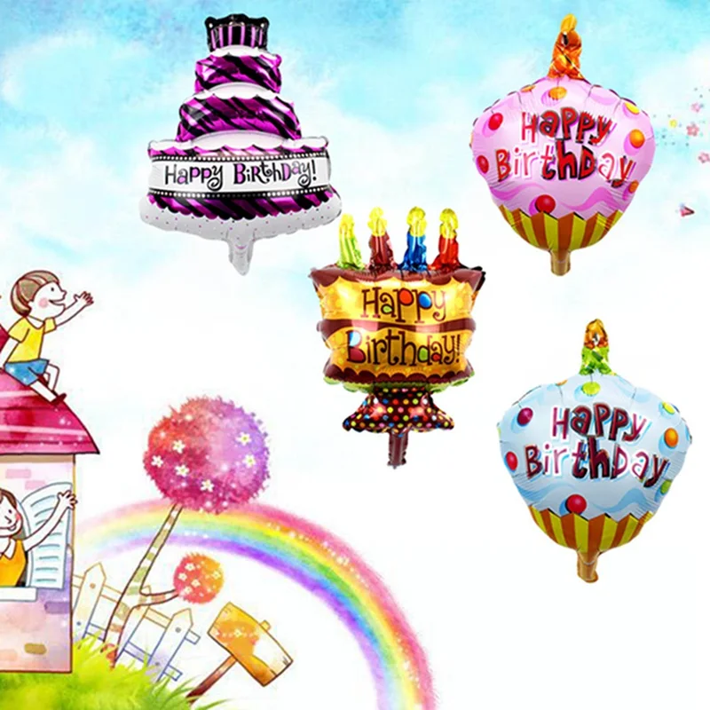 1 шт. мини с днем рождения торт шары шоколадные конфеты воздушные шары с днем рождения игрушки для детей Подарки