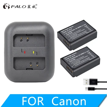 

PALO 2Pcs LP-E10 LP E10 LPE10 Camera Batteries+LED USB Dual Charger for Canon 1100D 1200D 1300D Kiss X50 X70 X80 Rebel T3 T5 T6