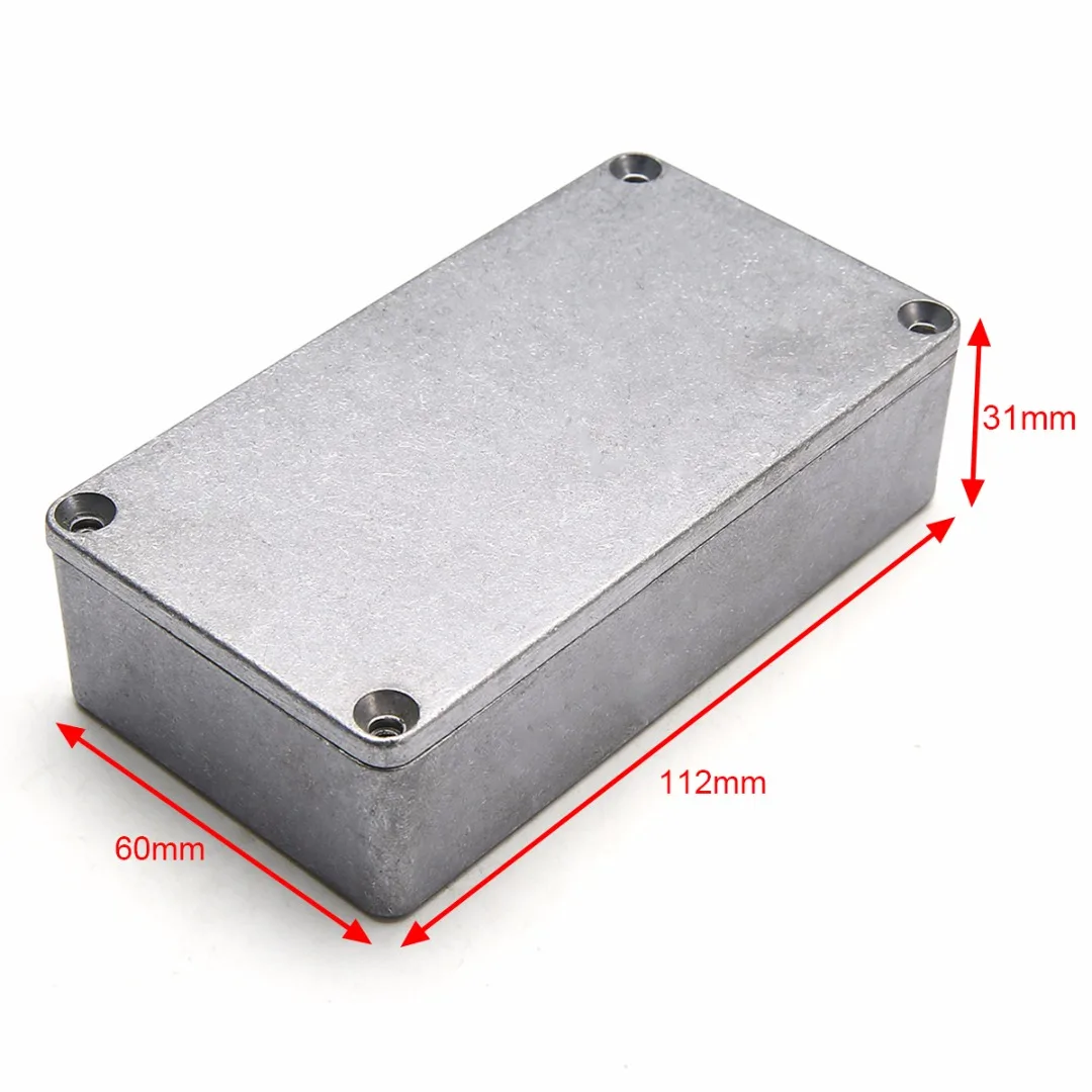 Silver Aluminium Enclosure Electronic Diecast Stompbox Project Box Sizes 1590A 92x38x31mm/1590B 112x60x31mm/1590BB 120x95x35mm