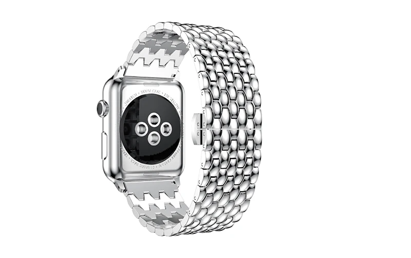 Luxuty Metal Watch band for apple smart watch strap Stainless Steel design Men's watch strap bracelet (14)