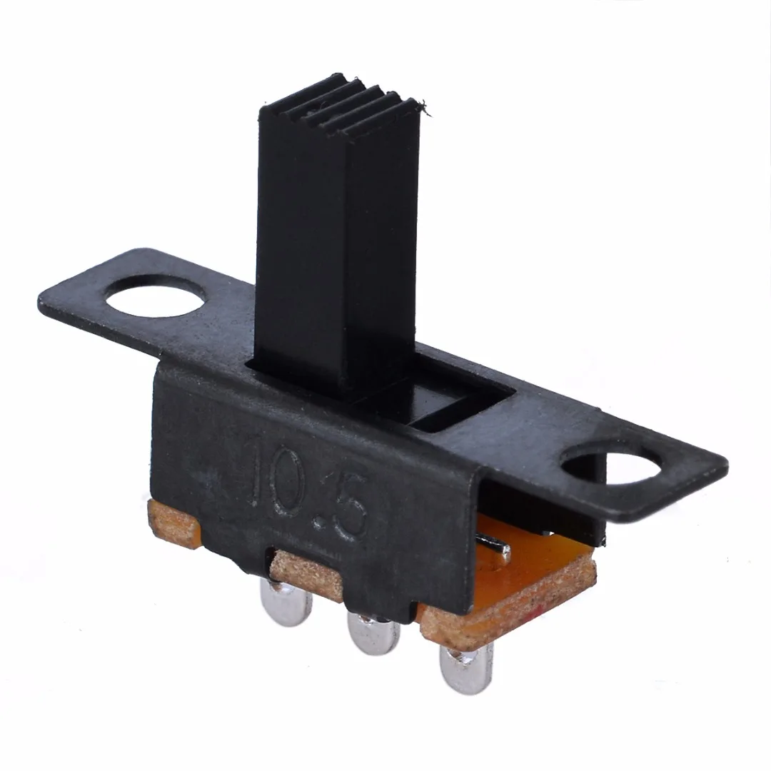 10pcs Black Small SPDT Switch Durable ON-Off Miniature Slide Toggle Switches DIY Power Electrical Component 100V 2A Mayitr