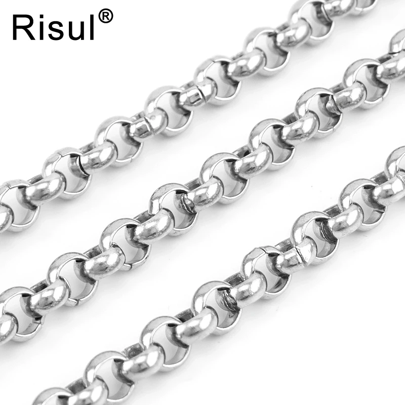 

stainless steel Men heavy chain sell in meter No clasp 10mm big Rolo O chain necklace thick punk style chain necklace