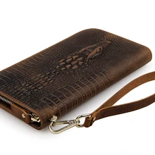 Натуральная кожа крокодила Узор Женский бумажник коричневый бумажник 8068R