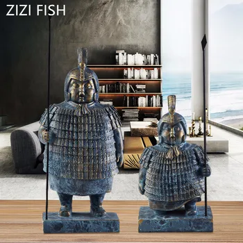 

Home accessories Terracotta Warriors Antique home improvement Retro bar TV cabinet soft window display model decoration