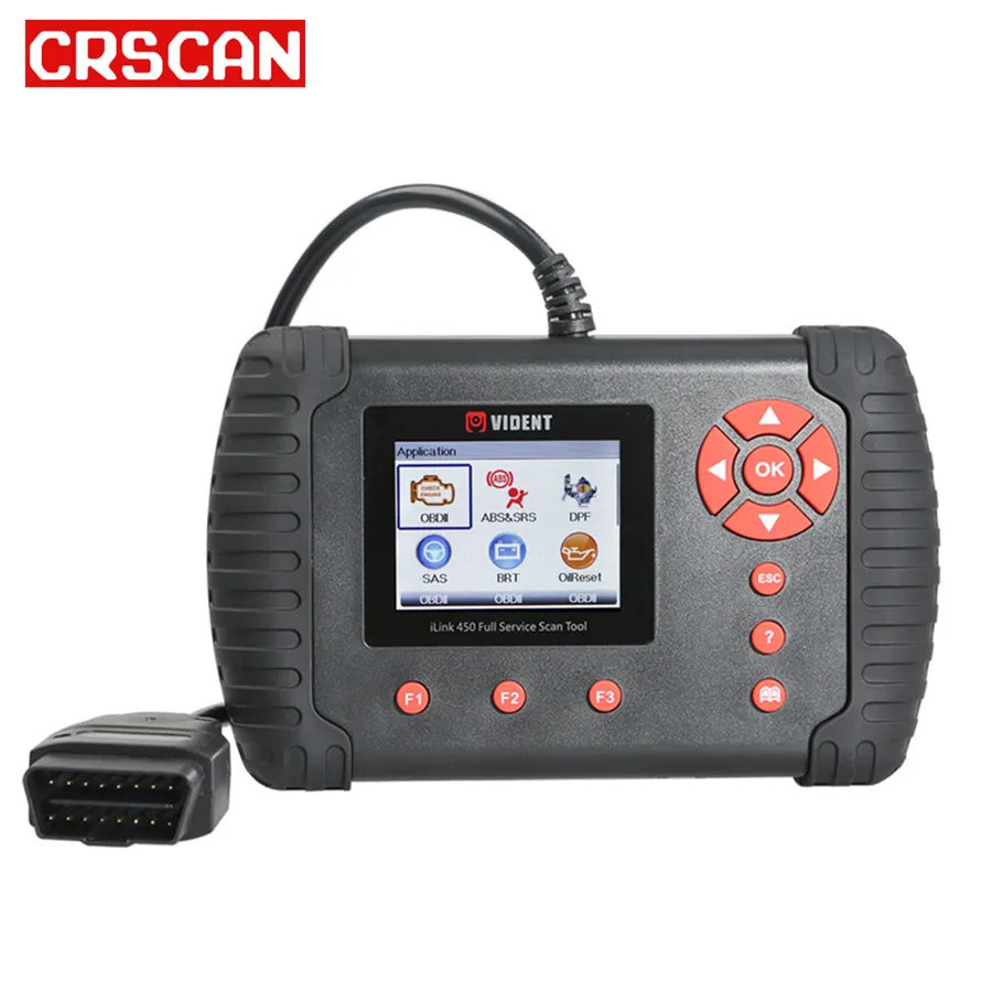 

Vident iLink450 Full Service OBD2 Scan Tool Engine, EPB, ABS, SRS /Battery Configuration / Oil Light Reset Function etc