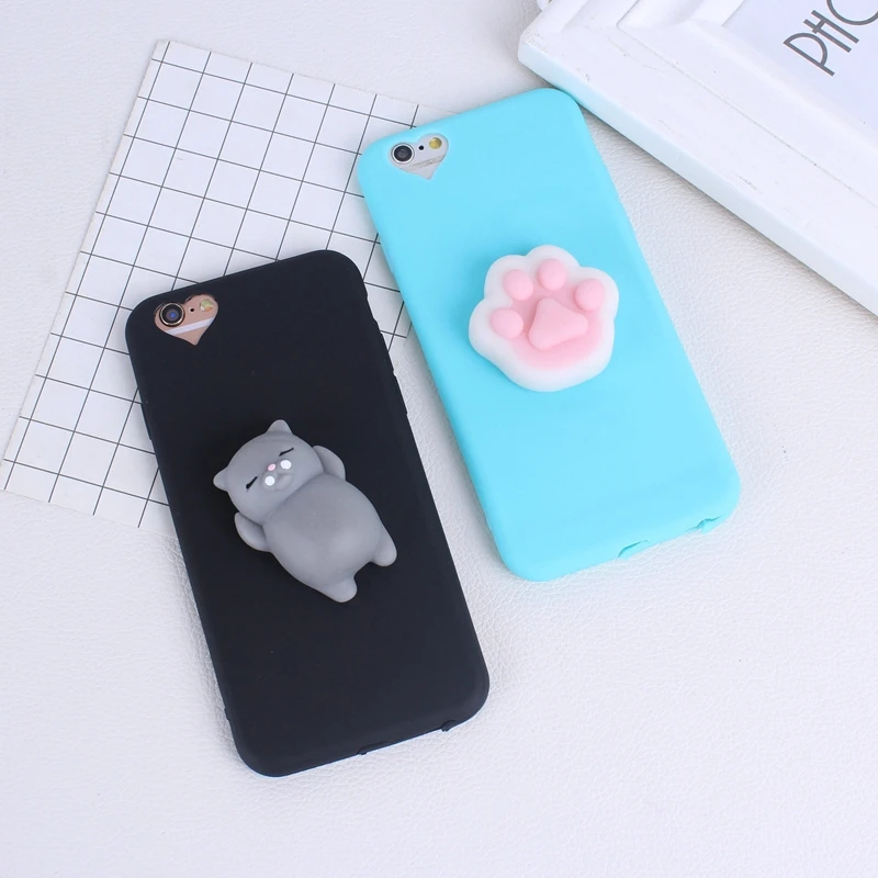 

KALCAS Soft Squishy Case For iphone 7 7 plus Case Cover Cute 3D Animal Bags For iphone 6 6s 4.7'' 5 5s 5se Stress Reliever Toy