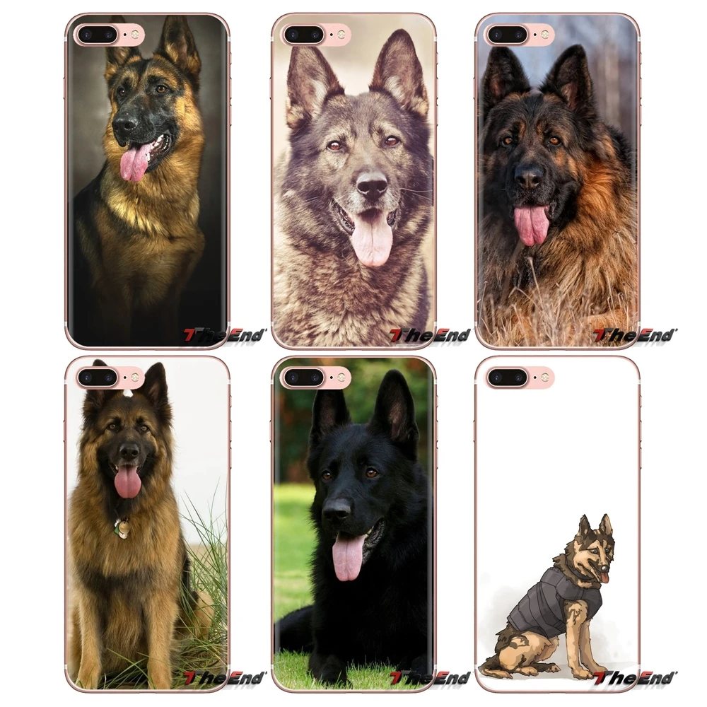 

For Huawei G7 G8 P7 P8 P9 P10 P20 P30 Lite Mini Pro P Smart Plus 2017 2018 2019 Soft Transparent Shell Cover German shepherd dog
