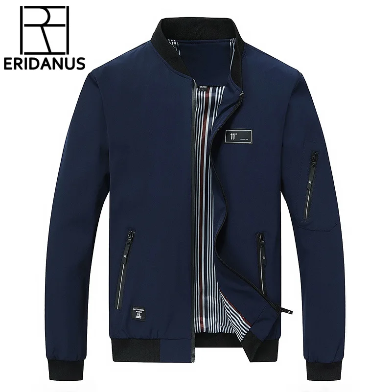 

New Brand Jacket Men 2018 Spring Autumn Fashion Solid Slim Fit Casual Jackets Sportswear Windbreaker Jackets Black Big Size X724