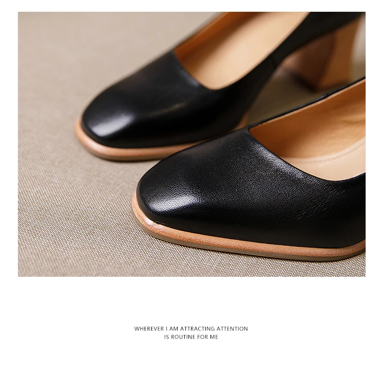 VALLU/ г., модные кожаные туфли женские туфли-лодочки женские туфли на высоком квадратном каблуке с квадратным носком женские модельные туфли из натуральной кожи