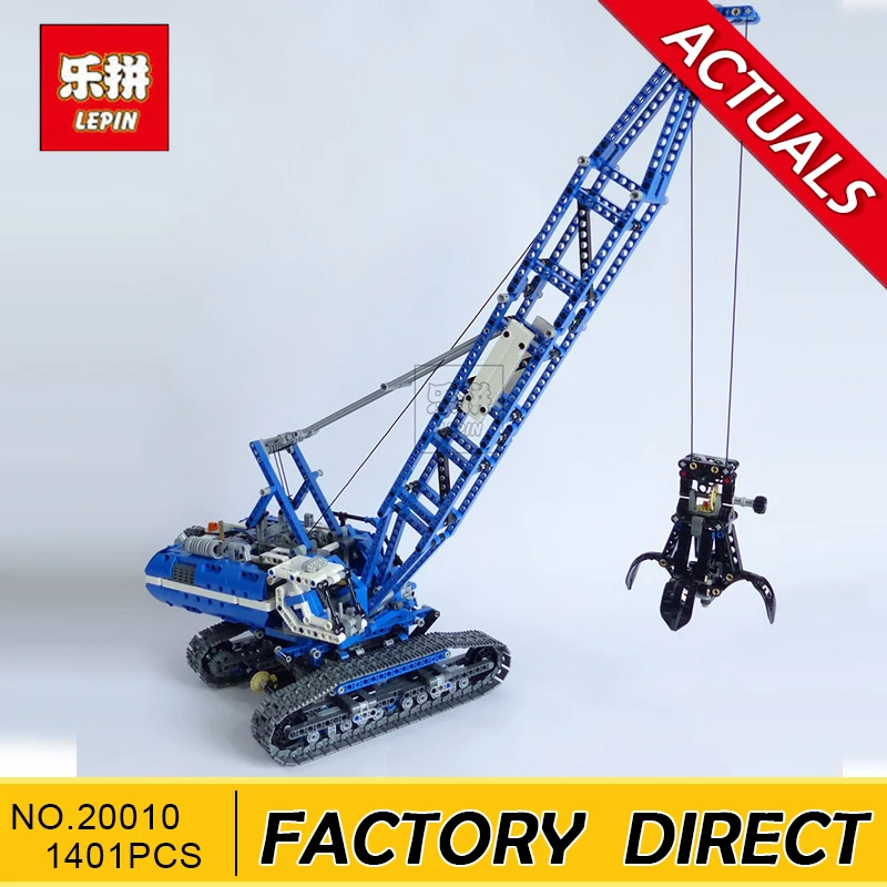 

Lepin 20010 Technic Series 1401Pcs Genuine Technic Mechanical Crawler Crane Model Building Kits Blocks Bricks kids Toys 42042
