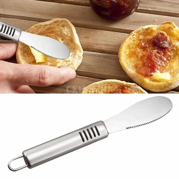 

500Pcs/Lot Stainless Steel Utensil Cutlery Butter Knife Scraper Cheese Dessert Jam Spreader Breakfast Tool