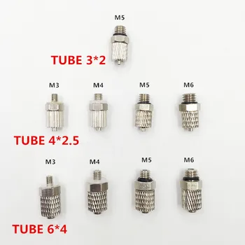 

20 Pieces M5-4mm/M5-6mm/M3-4mm Straight Pneumatic Pipe Air Hose Quick Fitting Mini Connector