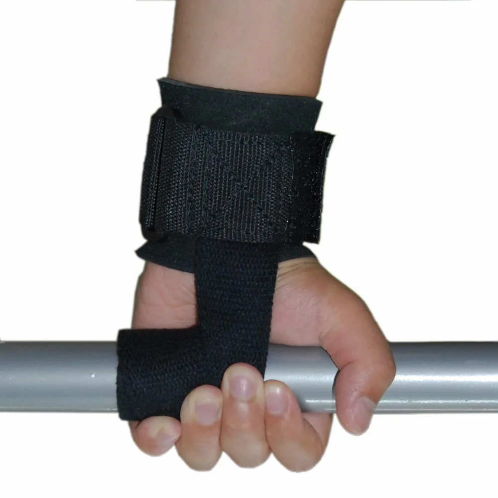 

Wellsem 1 pair Weight Lifting help Gloves Chin Up Supporters Grip Barbell Pads Straps with Wrist Support