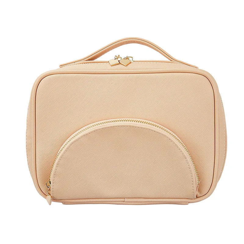 

2019 New Women Makeup Bag Cosmetic Case High Quality Leather Female Korean Make Up Box Large Capacity Travel Wash Bag