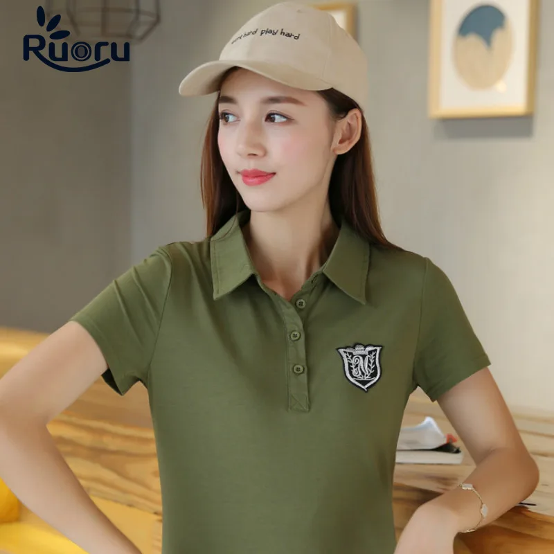 Рубашка поло женская летняя с вышивкой|summer polo shirt woman|polo femmewomen |