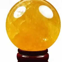 Details about / 1pcs 50mm Natural Citrine Quartz Crystal Sphere Ball Healing Gemstone+Stand New