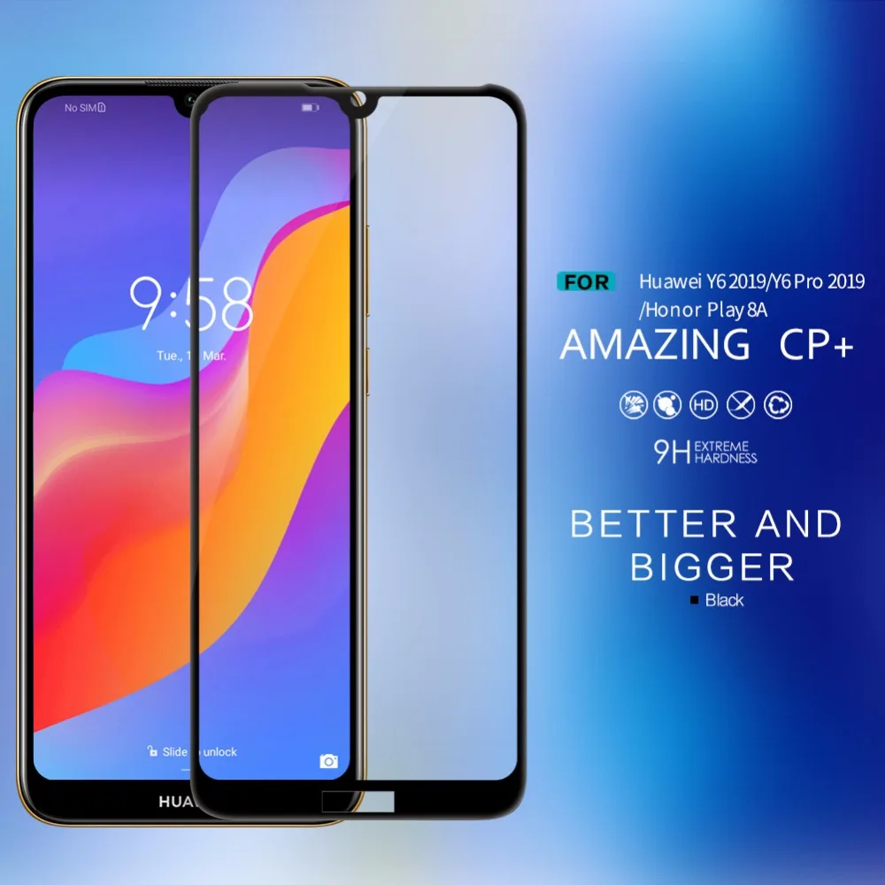 Защитное стекло Nillkin для экрана huawei Honor Play 8A Анти-взрыв CP + 2.5D полное покрытие из