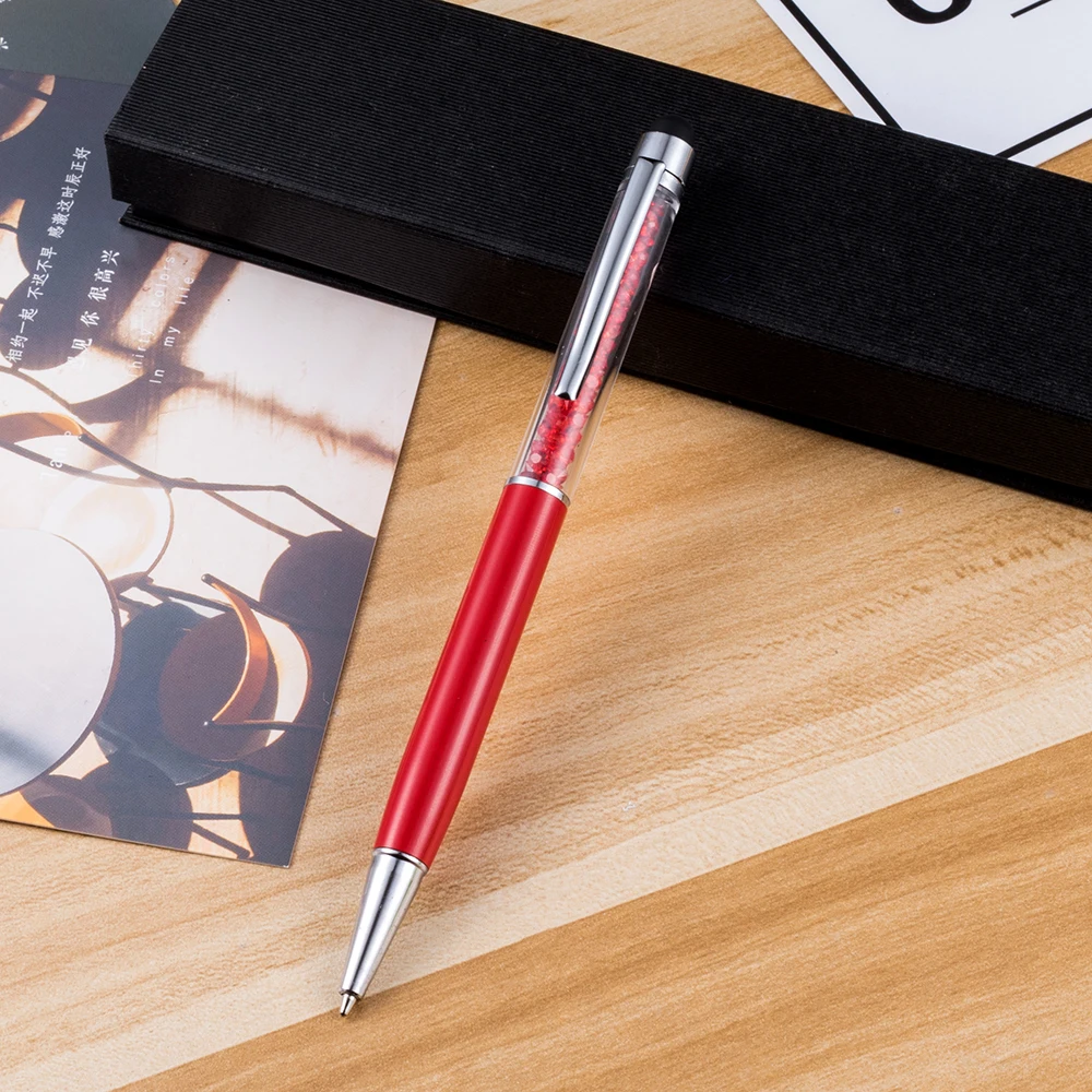 Металлическая кристальная ручка, офисные канцелярские принадлежности, школьные принадлежности, ручка для рукописного ввода, емкостный алмазный карандаш, шариковая ручка для сенсорного экрана