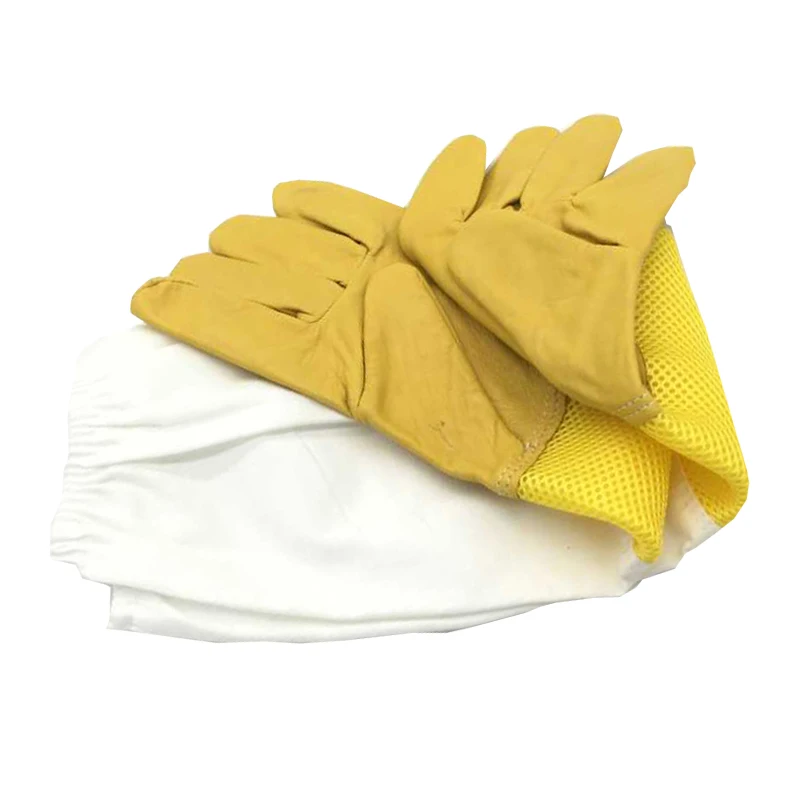 1 пара перчатки для пчеловодства защитные перчатки для пчеловодства козья пчелиная Кожа Вентилируемые с длинными рукавами оборудование для пчеловодства и инструменты